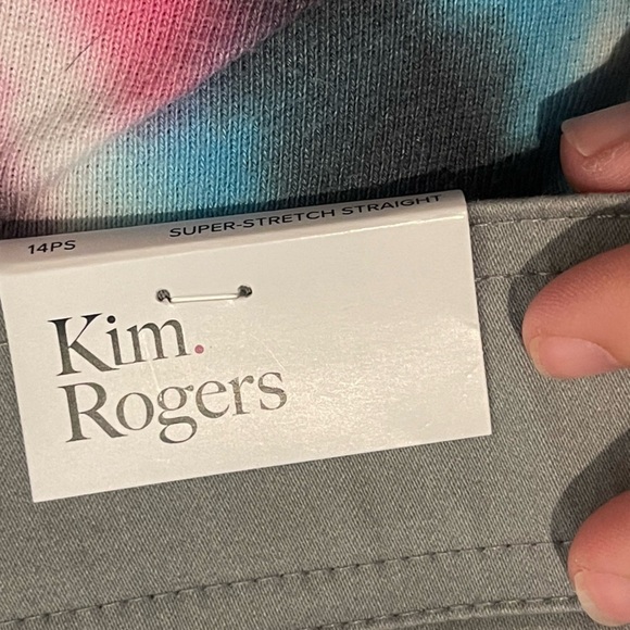 Kim rogers nwt pewter pull on straight year round pants - Picture 3 of 9